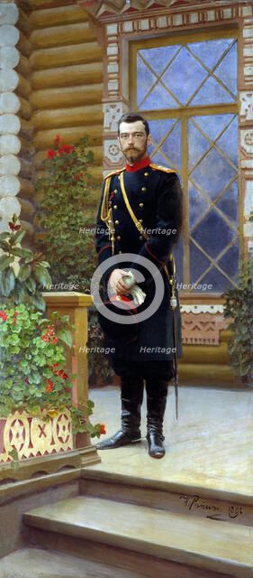 Tsar Nicholas II of Russia, 1896.  Artist: Il'ya Repin