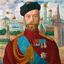 Tsar Nicholas II of Russia, 1915. Artist: Boris Mikhajlovich Kustodiev