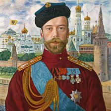 Tsar Nicholas II of Russia, 1915. Artist: Boris Mikhajlovich Kustodiev