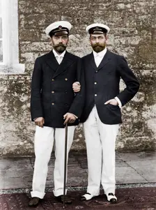 Tsar Nicholas II of Russia and King George V of Great Britain