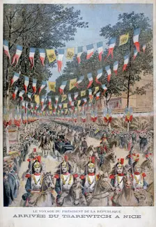 Tsar Nicholas II of Russia and President Felix Faure of France arrive in Nice, 1896. Artist: Henri Meyer