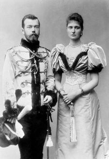 Tsar Nicholas II of Russia and Princess Alix of Hesse, c1894. Creator: Unknown