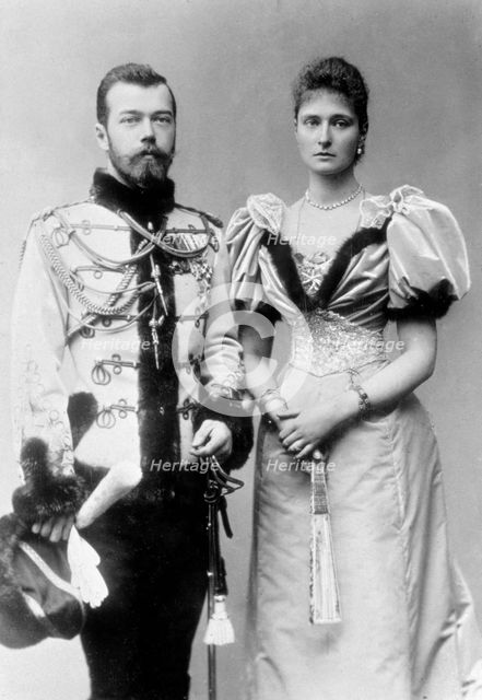 Tsar Nicholas II of Russia and Princess Alix of Hesse, c1894. Creator: Unknown.