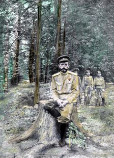 Tsar Nicholas II of Russia in exile in 1917