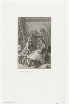 Tsar Peter the Great and Mayor Nicolaes Witsen studying a map, 1814. Artist: Marcus, Jacob Ernst (1774-1826)