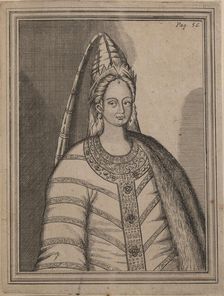 Tsarina Irina Godunova (1557-1603), the wife of Tsar Feodor I of Russia. Creator: Anonymous
