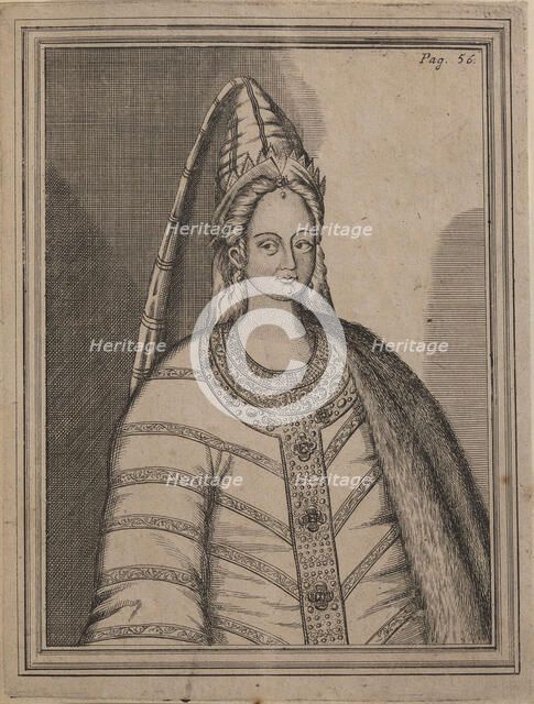 Tsarina Irina Godunova (1557-1603), the wife of Tsar Feodor I of Russia. Creator: Anonymous.
