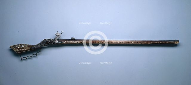 Tschinki (Wheel-Lock Hunting Rifle), c. 1630-1650. Creator: Unknown.