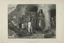 Tsiganes Mountain Dwelling, 1841. Creator: Auguste Raffet