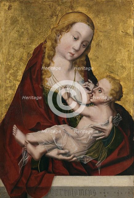 Tthe Virgin suckling the Child, c. 1490. Artist: Maestro Bartolomé (active late 15th-century)