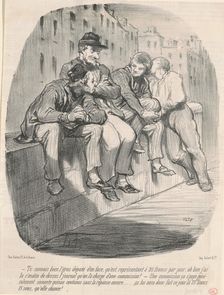Tu connais bien l'gros député d'en face ..., 19th century. Creator: Honore Daumier