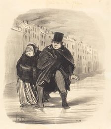 Tu m'reprendras encore toi..., 1848. Creator: Honore Daumier