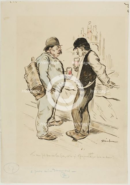 Tu nous fais _uer avec ton Csar, est-ce qui t'fera jamais gagner de quoi boire un verre!..., n.d. Creator: Theophile Alexandre Steinlen.