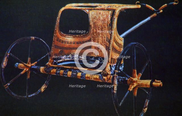 Tutankhamun's burial chariot, 14th century BC. Artist: Unknown