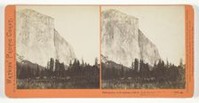Tutocanula, or El Capitan, 3600 ft., from the foot of the Mariposa Trail, Yosemite Valley..., 1861/7 Creator: Carleton Emmons Watkins
