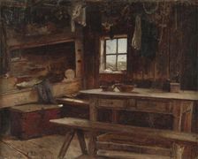 Tuvan interior from aland, 1871. Creator: Karl Emanuel Jansson