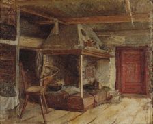 Tuvan interior from aland, 1871. Creator: Karl Emanuel Jansson