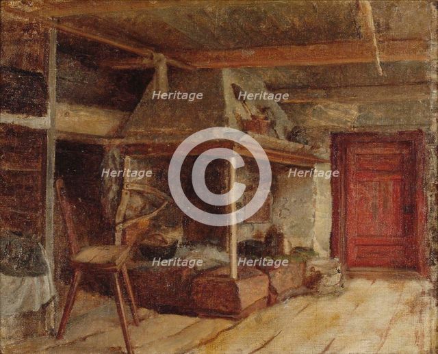 Tuvan interior from aland, 1871. Creator: Karl Emanuel Jansson.