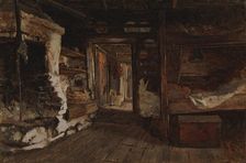 Tuvan interior from aland, 1871. Creator: Karl Emanuel Jansson