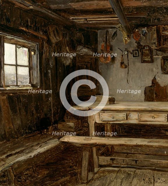 Tuvan interior from aland, 1871. Creator: Karl Emanuel Jansson.