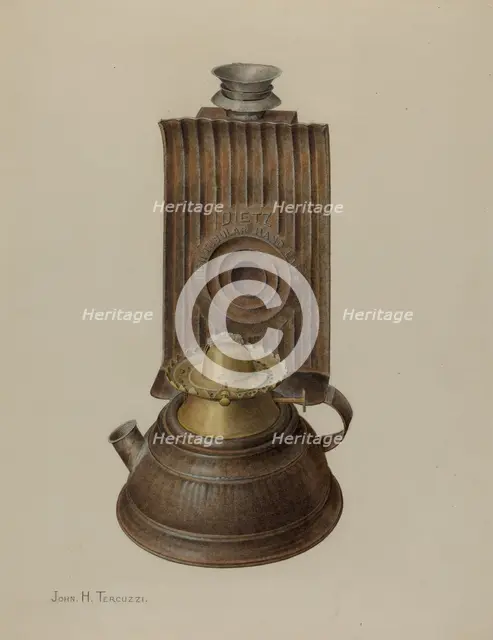 Tubular Hand Lamp, c. 1940. Creator: John H. Tercuzzi.