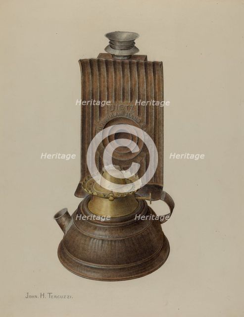 Tubular Hand Lamp, c. 1940. Creator: John H. Tercuzzi.
