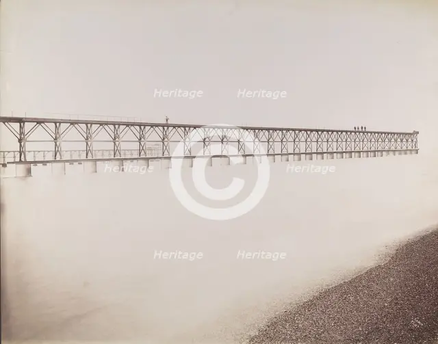 Tubular Jetty, Mouth of the Adour, Port of Bayonne, 1892. Creator: Louis Lafon.