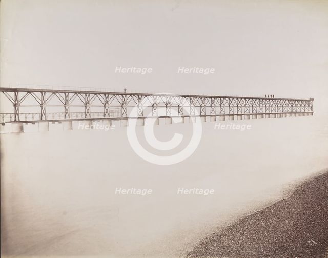 Tubular Jetty, Mouth of the Adour, Port of Bayonne, 1892. Creator: Louis Lafon.