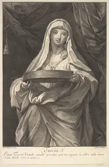 Tuccia, 1720. Creator: Johann Jakob Frey the Elder