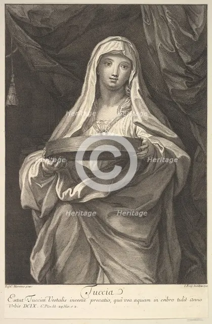 Tuccia, 1720. Creator: Johann Jakob Frey the Elder.