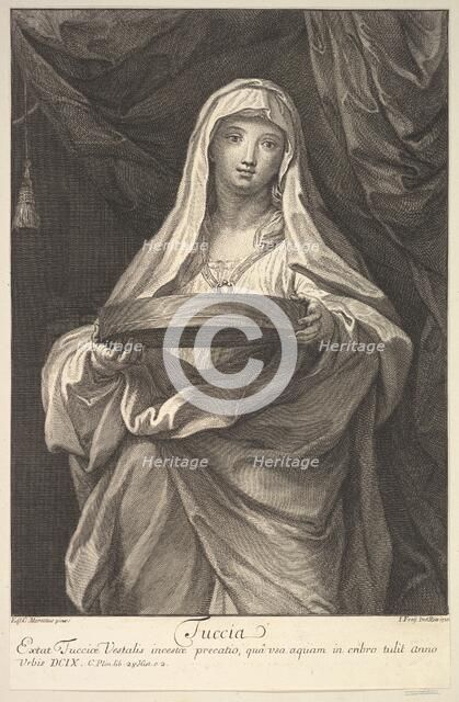 Tuccia, 1720. Creator: Johann Jakob Frey the Elder.