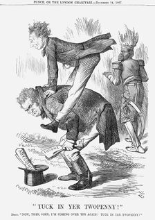 "Tuck in yer Twopenny!", 1867. Creator: John Tenniel