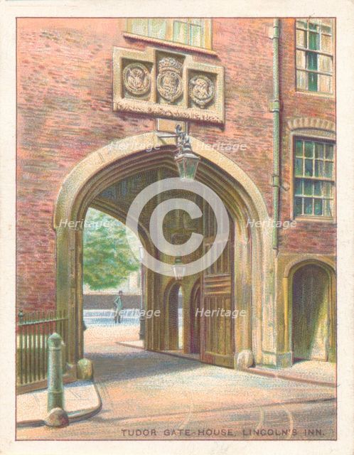 'Tudor Gate-House, Lincoln's Inn', 1929. Artist: Unknown.