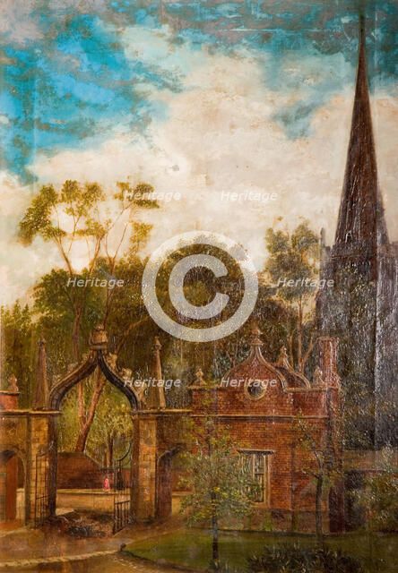 Tudor Gateway, Aston Hall, 1895.  Creator: H E Pountney.