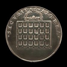 Tudor Portcullis Crowned [reverse], 1526. Creator: Hans Daucher