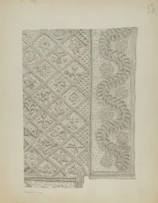 Tufted Candlewick Bedspread, c. 1939. Creator: Catherine Fowler