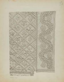 Tufted Candlewick Bedspread, c. 1939. Creator: Catherine Fowler
