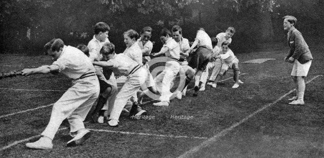 Tug-of-war at the Mill Hill Junior School sports day, London, 1926-1927. Artist: Unknown