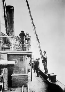 Tug on way to meet Carpathia, 1912. Creator: Bain News Service