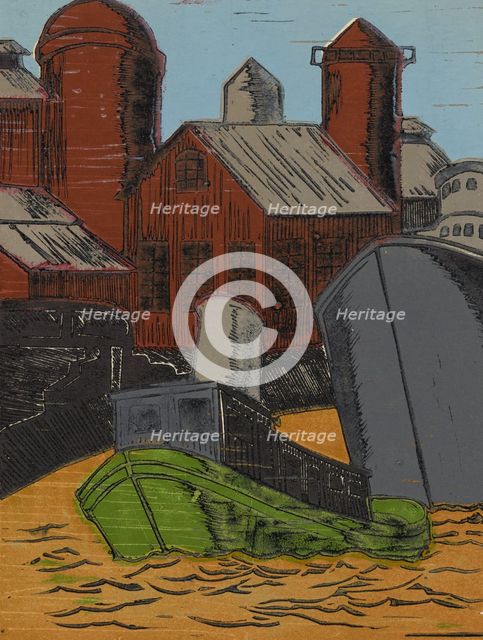 Tugboat, ca.1935 - 1943. Creator: Fred Carlo.