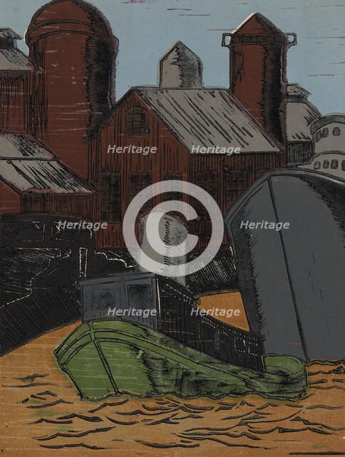 Tugboat, ca.1935 - 1943. Creator: Fred Carlo.