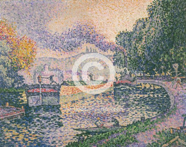 Tugboat in Samois, 1901. Creator: Signac, Paul (1863-1935).