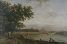 Tuileries and the Pont Royal, seen from Cours-la-Reine, 1783. Creator: Jean Baptiste Francois Genillion