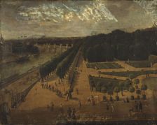 Tuileries Garden, seen from Pavillon de Flore, around 1830, current 1st arrondissement, c1825-1835. Creator: Unknown