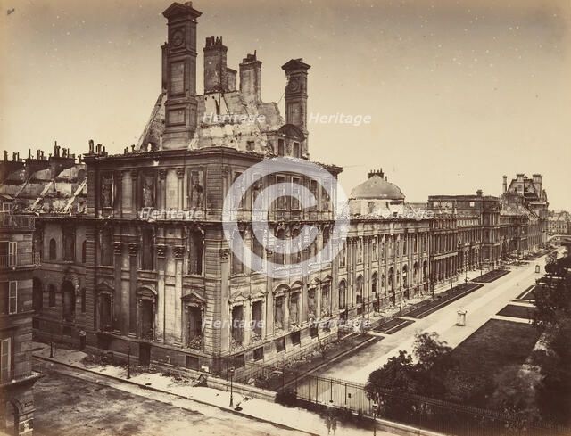 Tuileries Palace, Burned. General View, 1871. Creator: Alphonse J. Liébert.