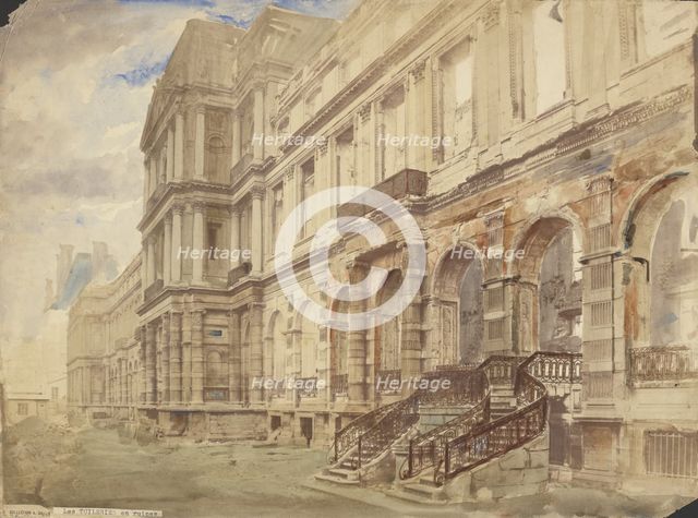 Tuileries Palace in ruins, 1871-1883. Creator: Unknown.