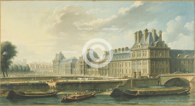 Tuileries Palace, seen from Quai d'Orsay, 1757. Creator: Nicolas Raguenet.