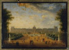 Tuileries Palace, seen from the gardens, current 1st arrondissement
, 1818. Creator: Jean Francois Lebelle