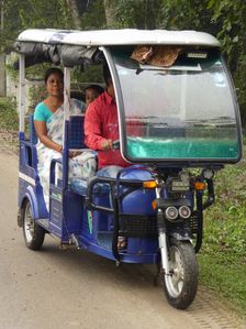 Tuk Tuk school transport in India, 2019. Creator: Unknown