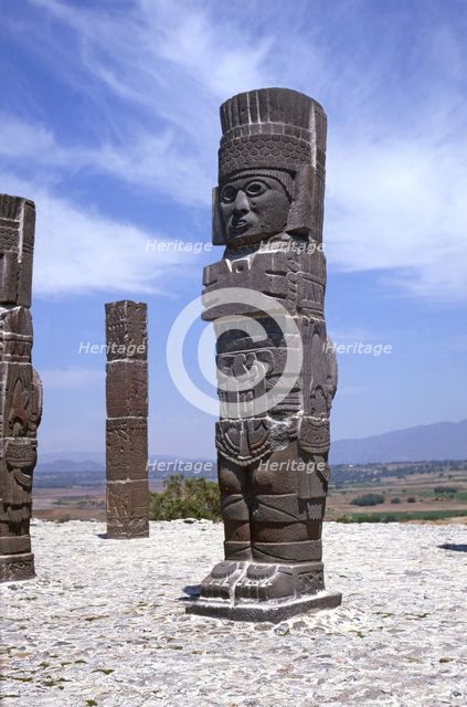 Tula, religious civic center of the Toltec culture founded around 900 BC. JC, under the name Toll…
